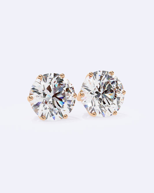 Elegant Solitaire Ear Studs