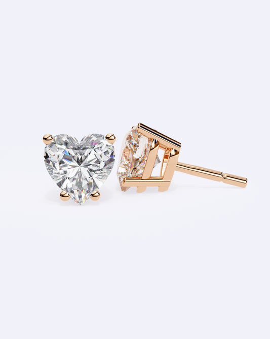 Heart Brilliant Solitaire Stud