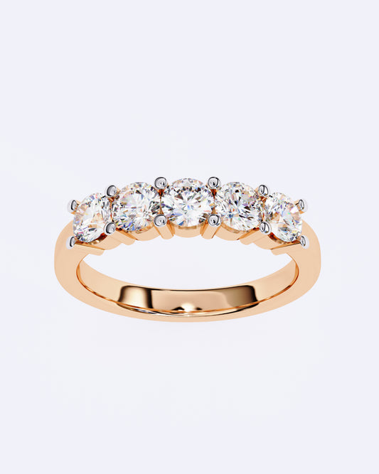 Radiant Quint Solitaire Band