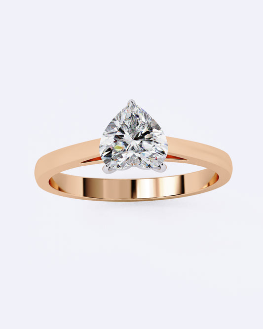 Elegant Heart-Shaped Diamond Ring