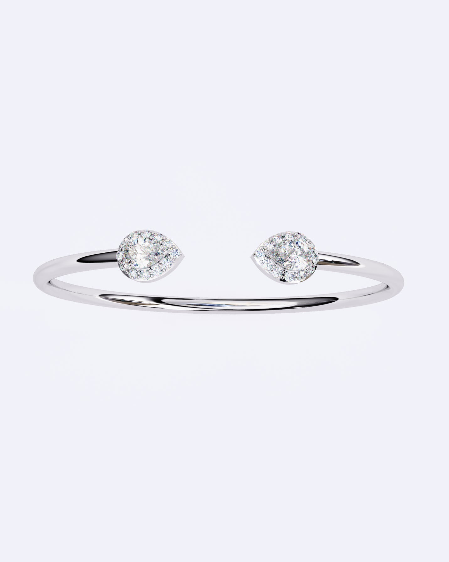 Twin Pear Diamond Cuff