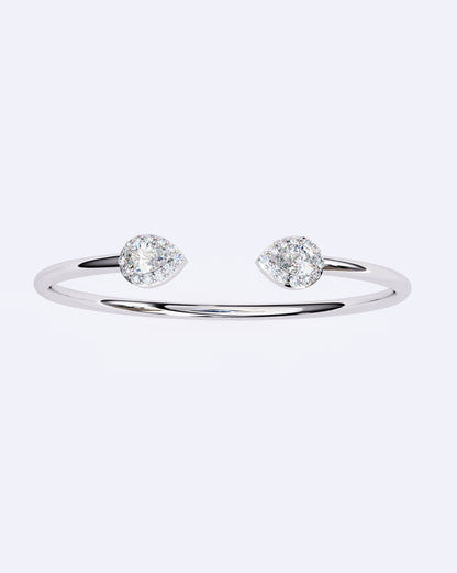 Twin Pear Diamond Cuff