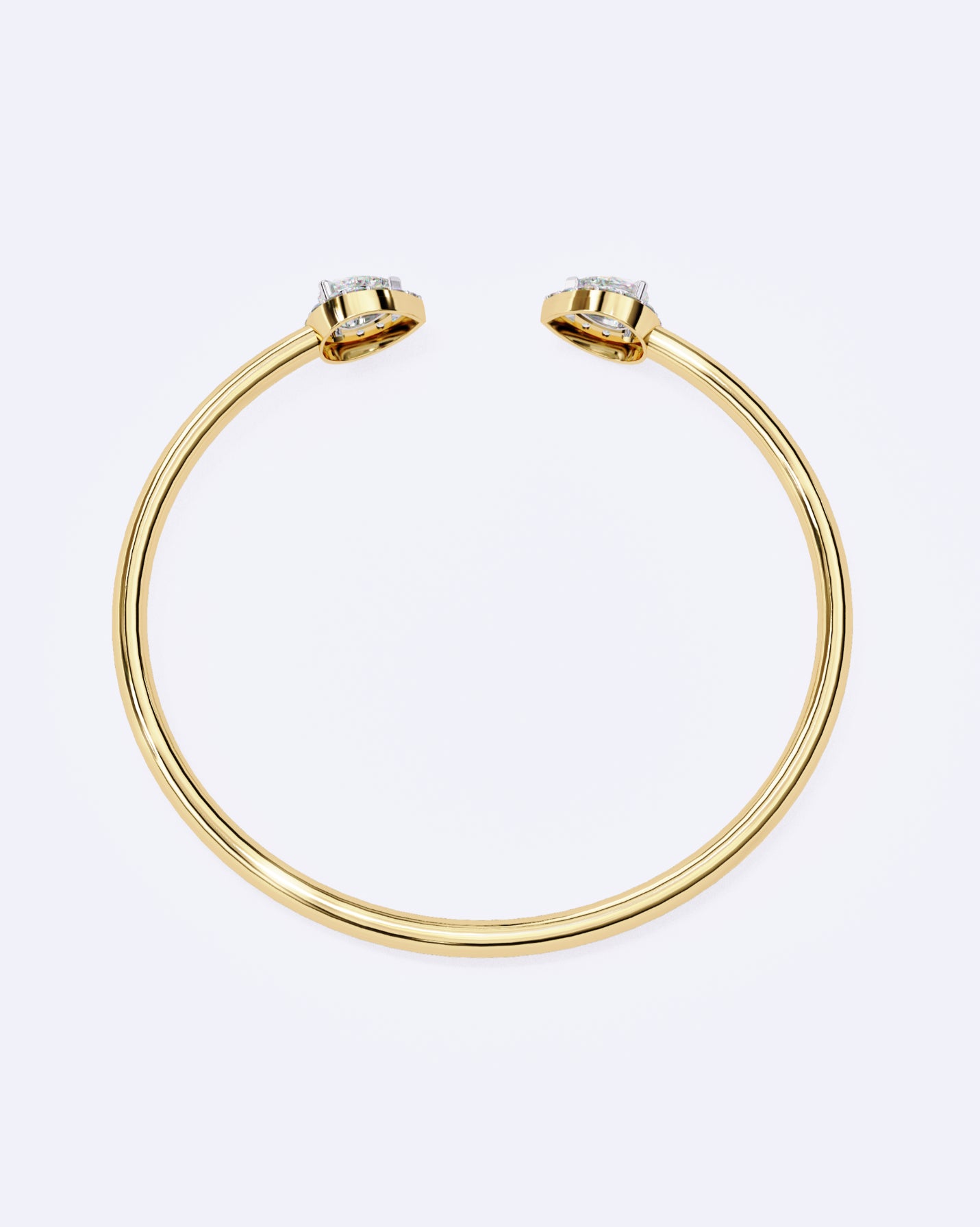 Twin Pear Diamond Cuff