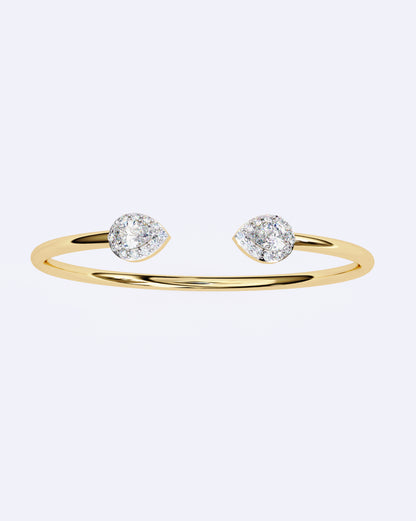 Twin Pear Diamond Cuff