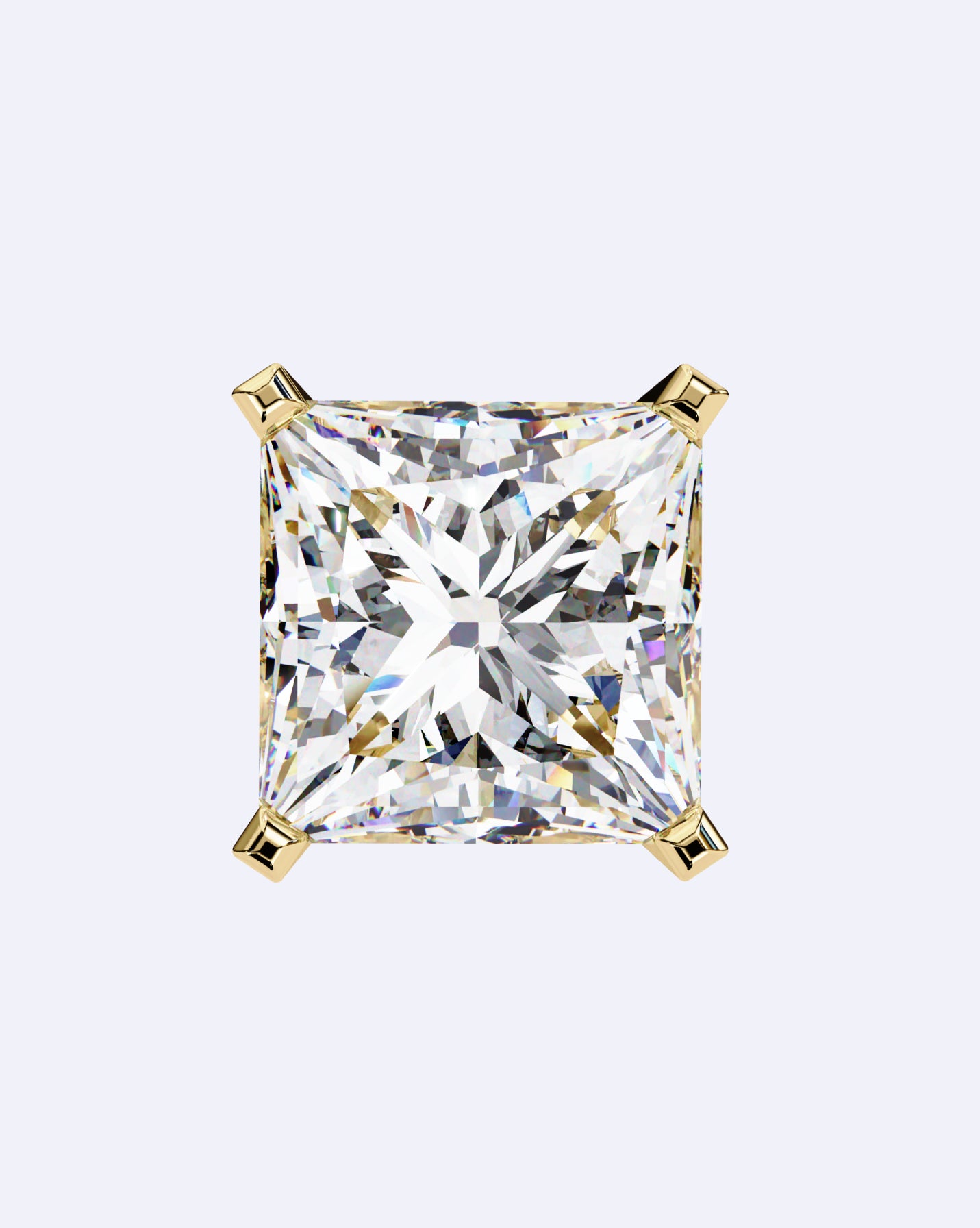 Classic Princess-Cut Stud