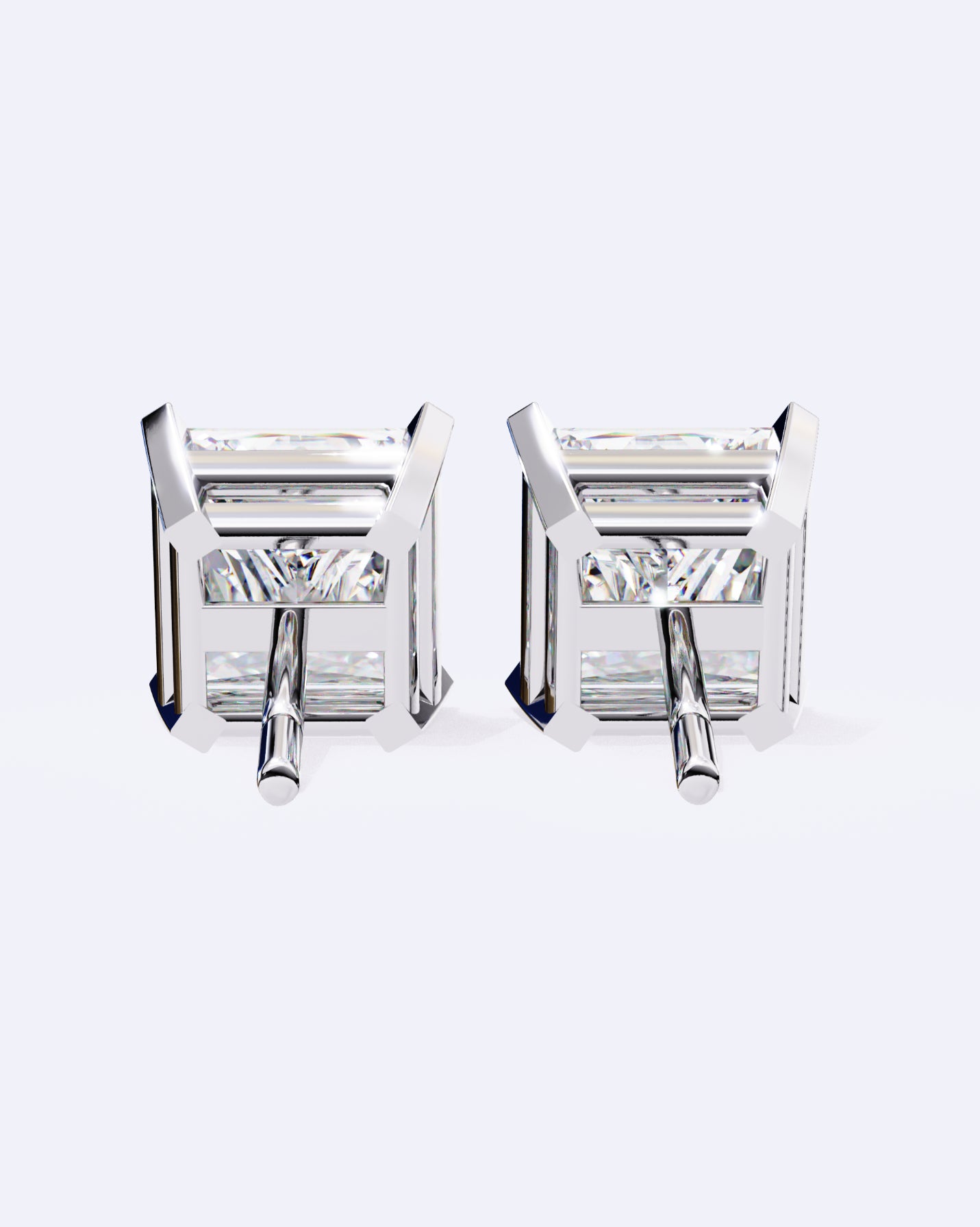 Classic Princess-Cut Stud