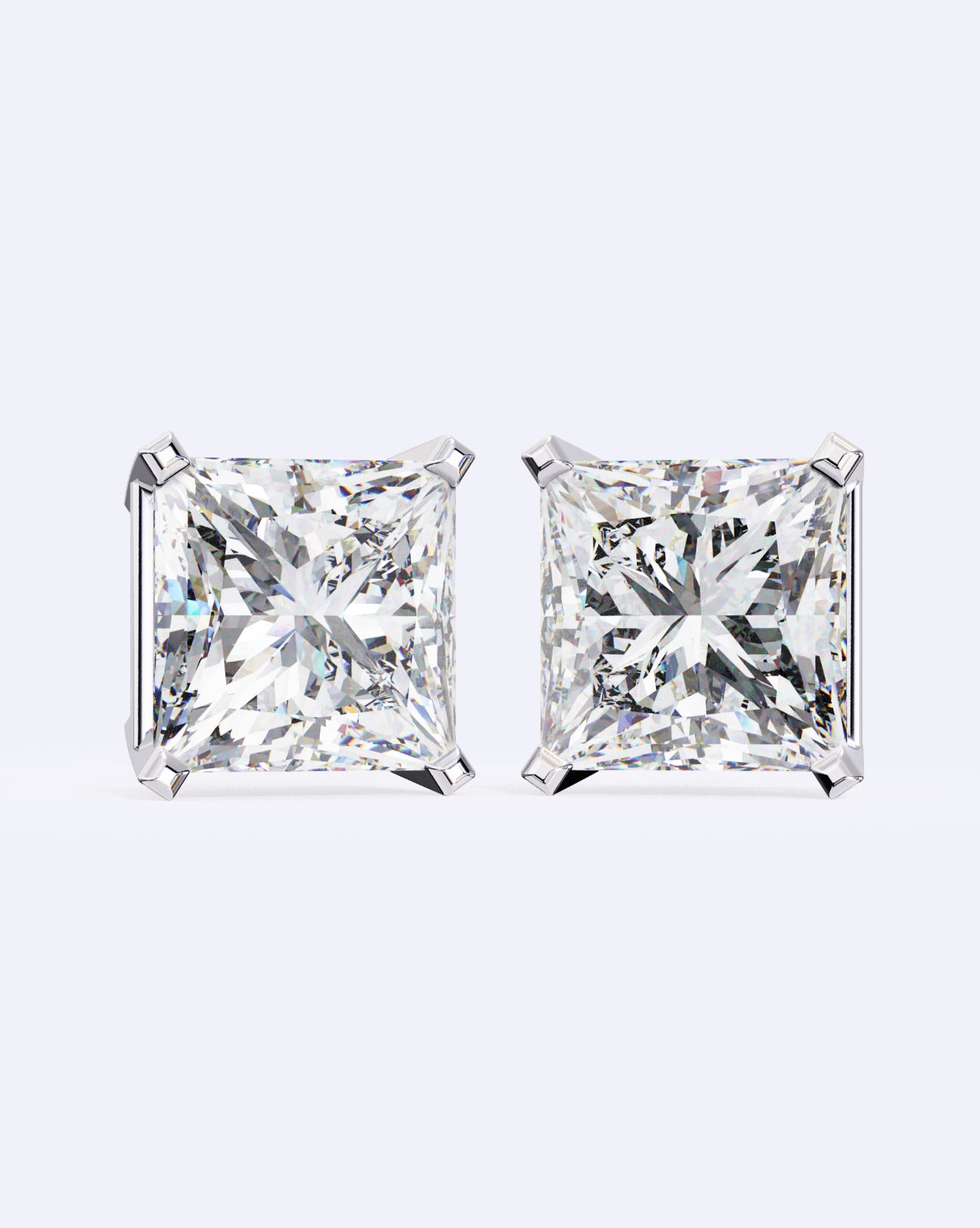 Classic Princess-Cut Stud