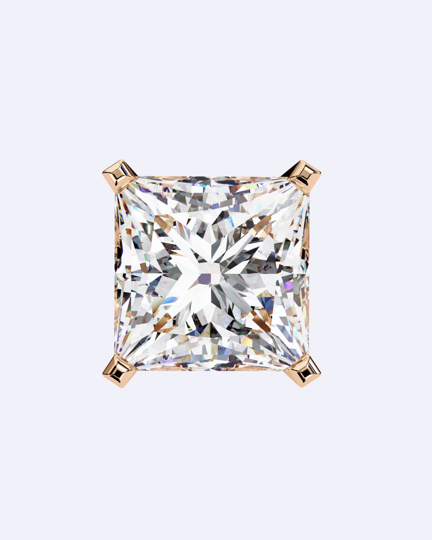 Classic Princess-Cut Stud