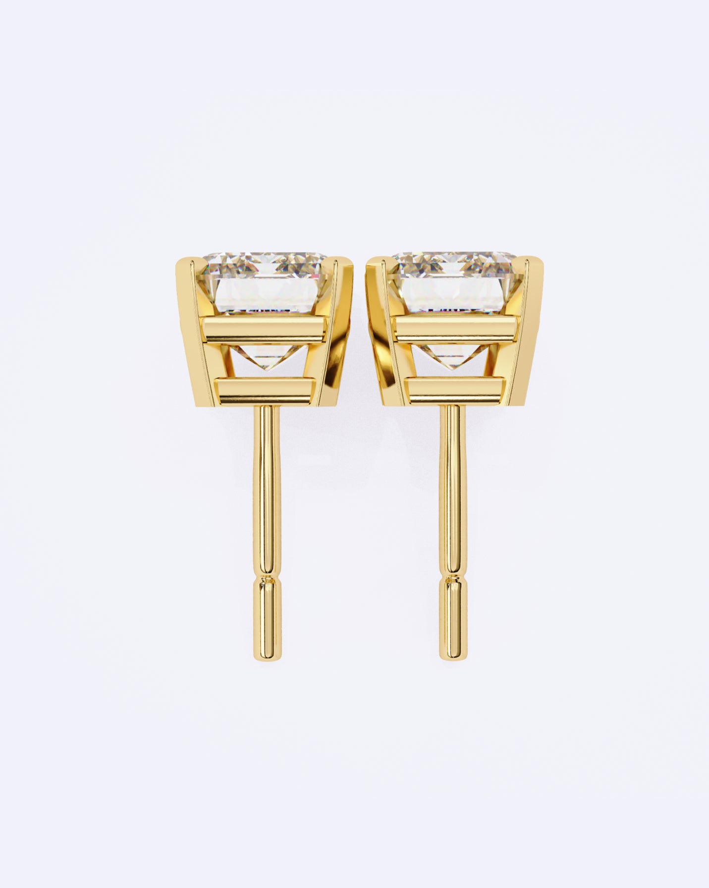 Sleek Baguette Solitaire Stud