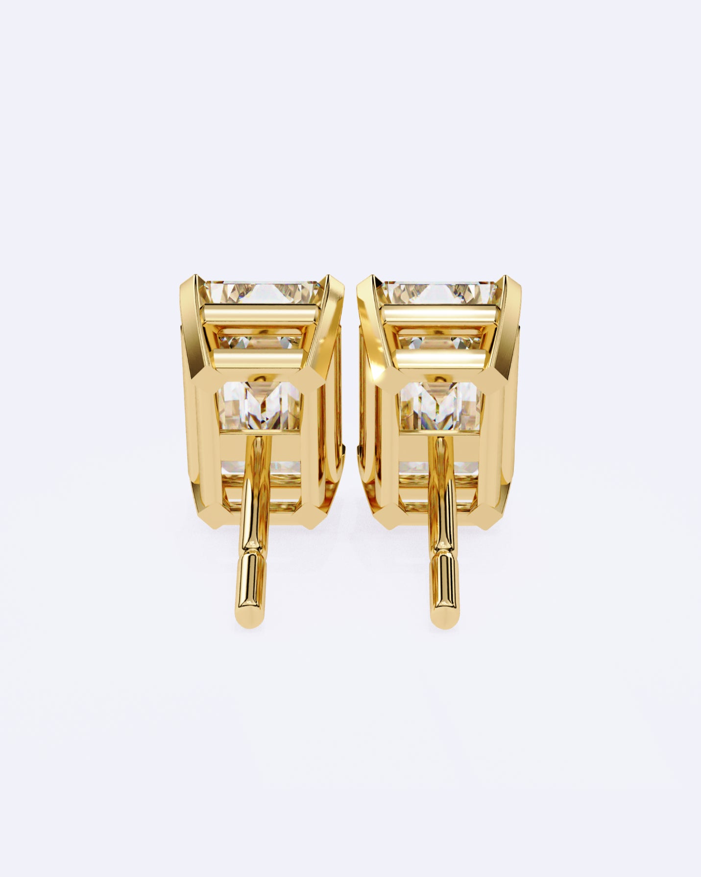 Sleek Baguette Solitaire Stud