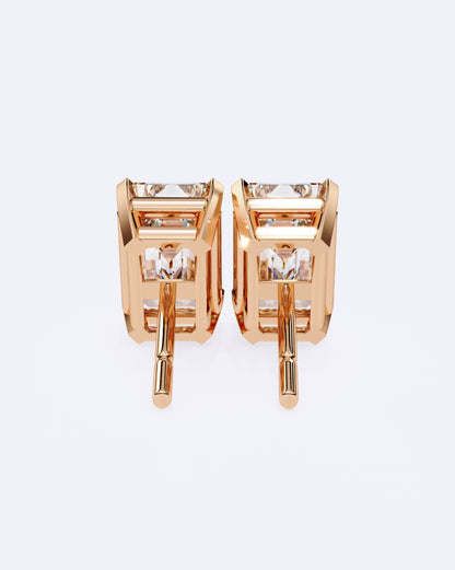 Sleek Baguette Solitaire Stud