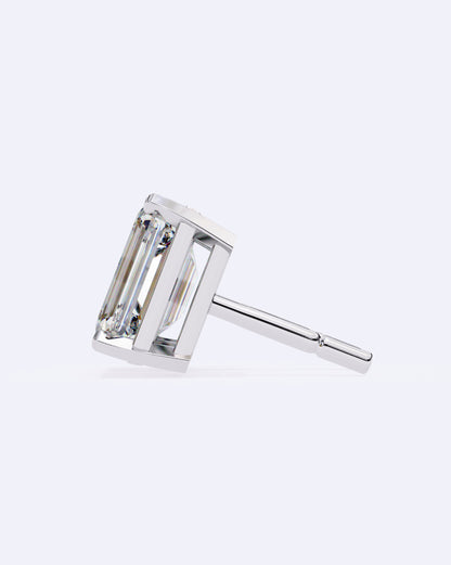 Sleek Baguette Solitaire Stud