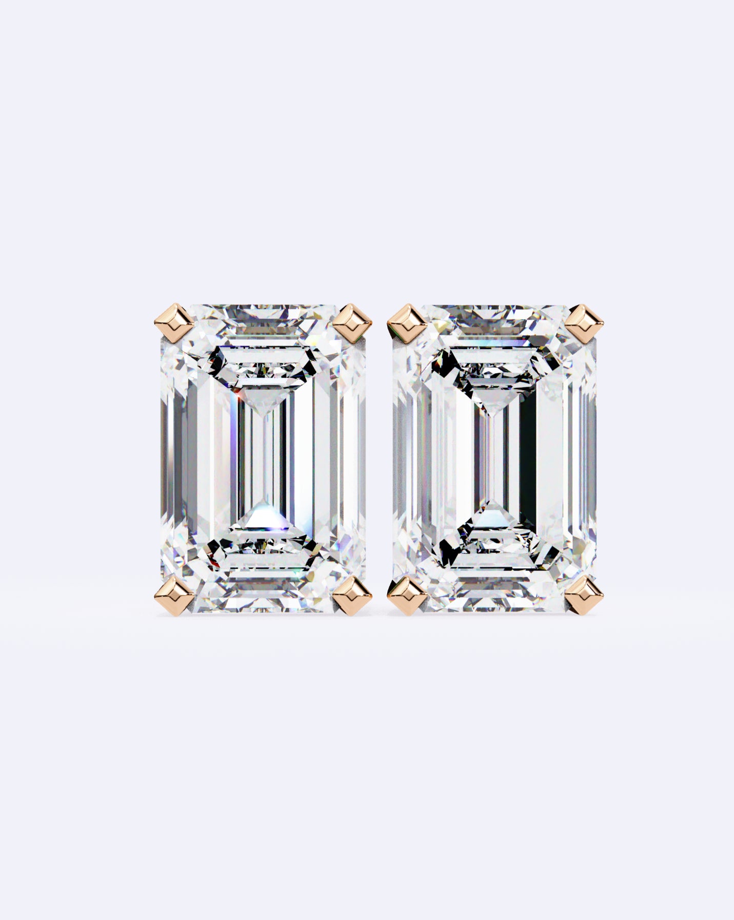 Sleek Baguette Solitaire Stud