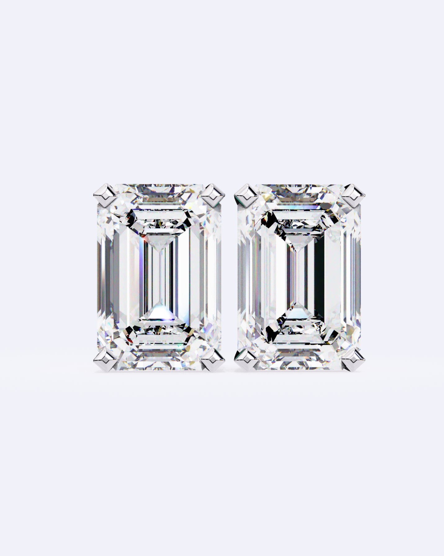 Sleek Baguette Solitaire Stud