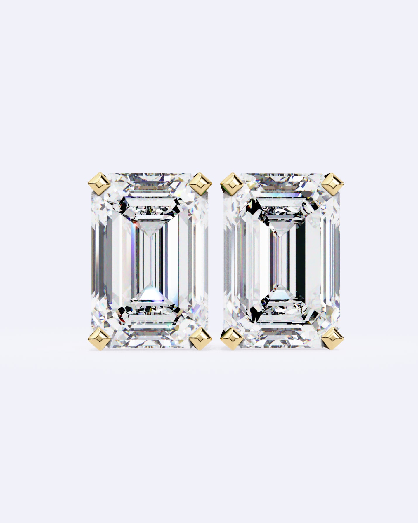 Sleek Baguette Solitaire Stud