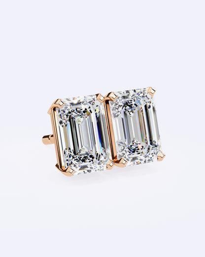 Sleek Baguette Solitaire Stud