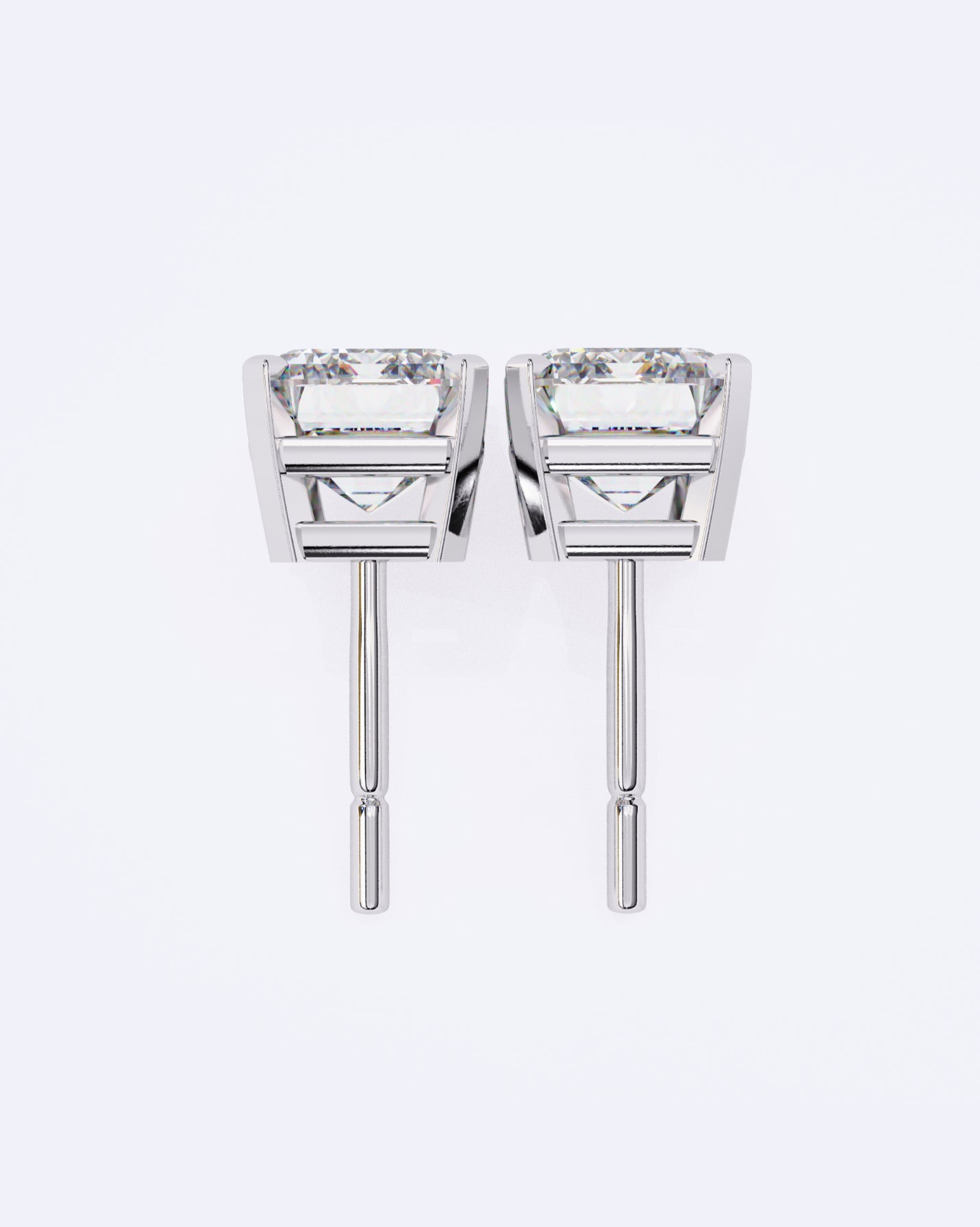 Sleek Baguette Solitaire Stud