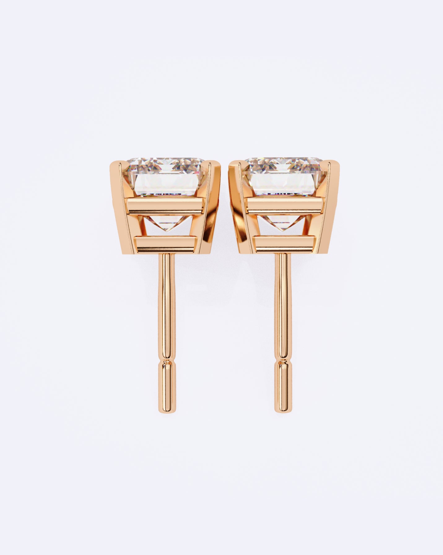 Sleek Baguette Solitaire Stud