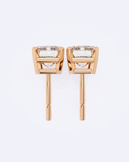 Sleek Baguette Solitaire Stud