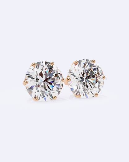 Elegant Solitaire Ear Studs