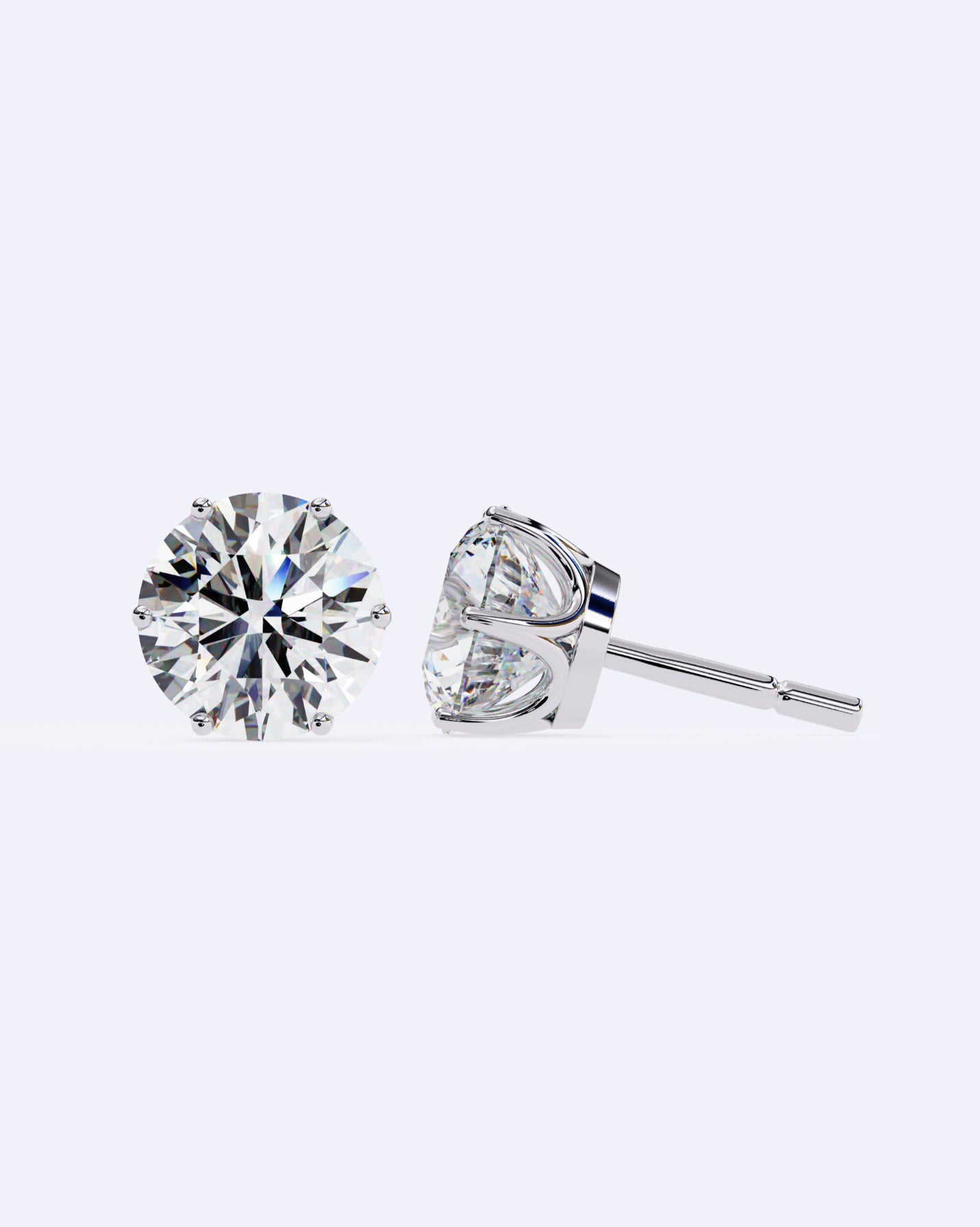 Elegant Solitaire Ear Studs