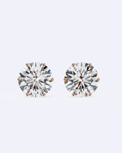 Elegant Solitaire Ear Studs