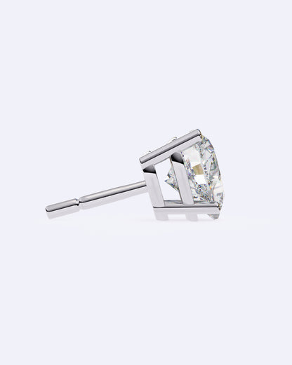 Heart Brilliant Solitaire Stud