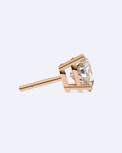Heart Brilliant Solitaire Stud