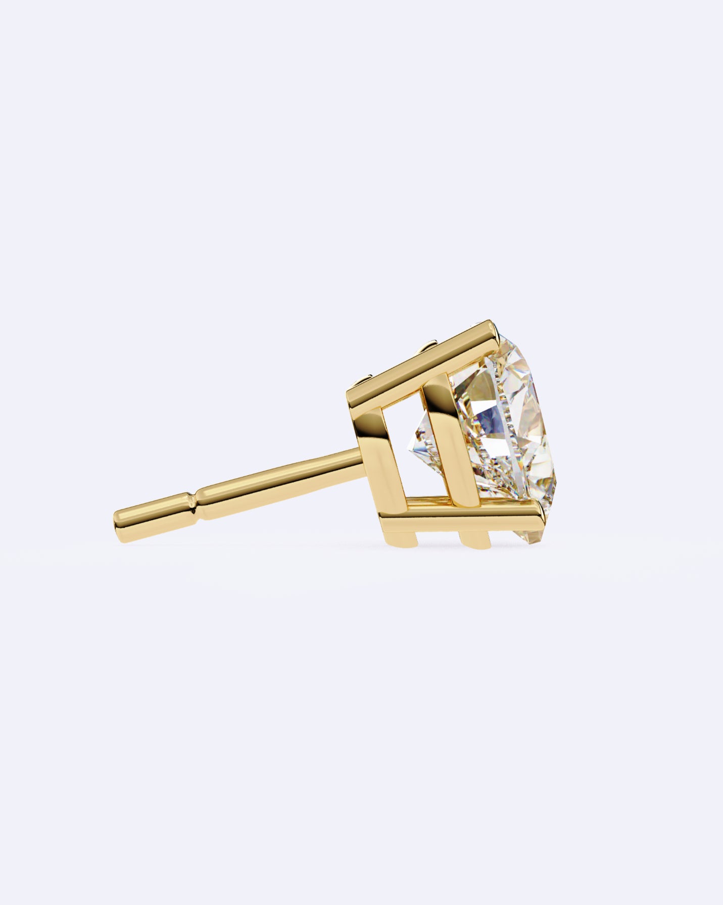 Heart Brilliant Solitaire Stud