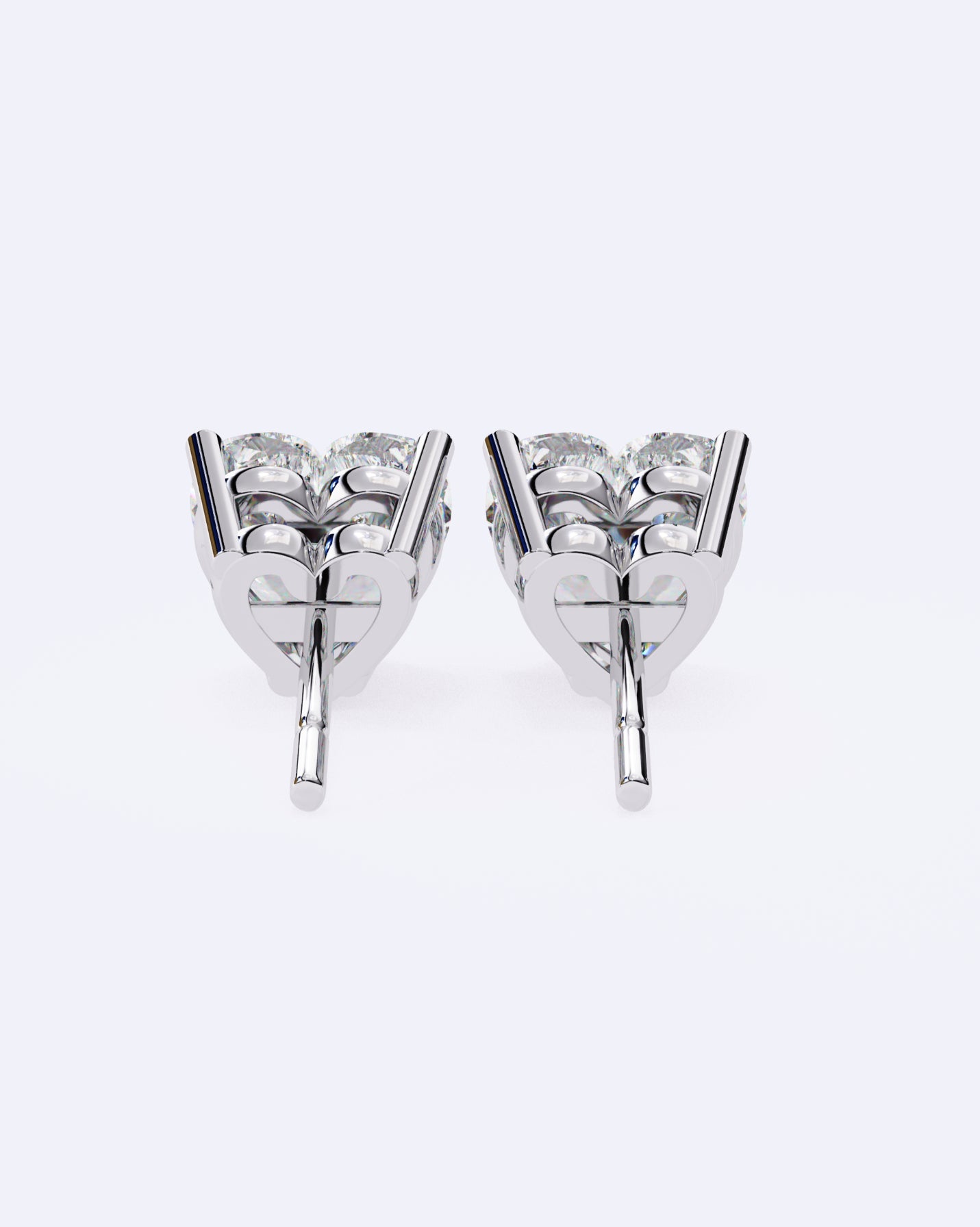 Heart Brilliant Solitaire Stud
