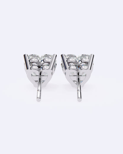 Heart Brilliant Solitaire Stud