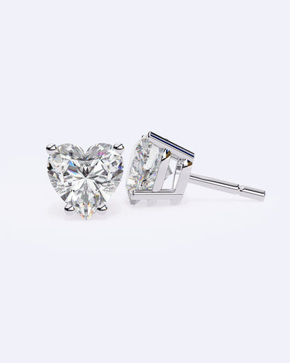 Heart Brilliant Solitaire Stud