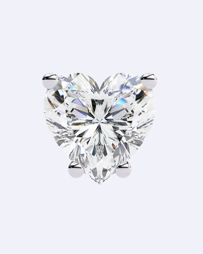 Heart Brilliant Solitaire Stud