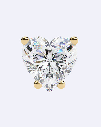 Heart Brilliant Solitaire Stud