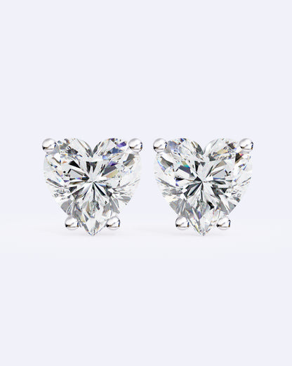Heart Brilliant Solitaire Stud