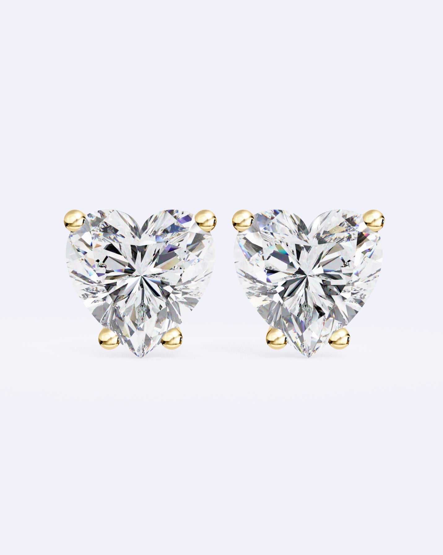 Heart Brilliant Solitaire Stud