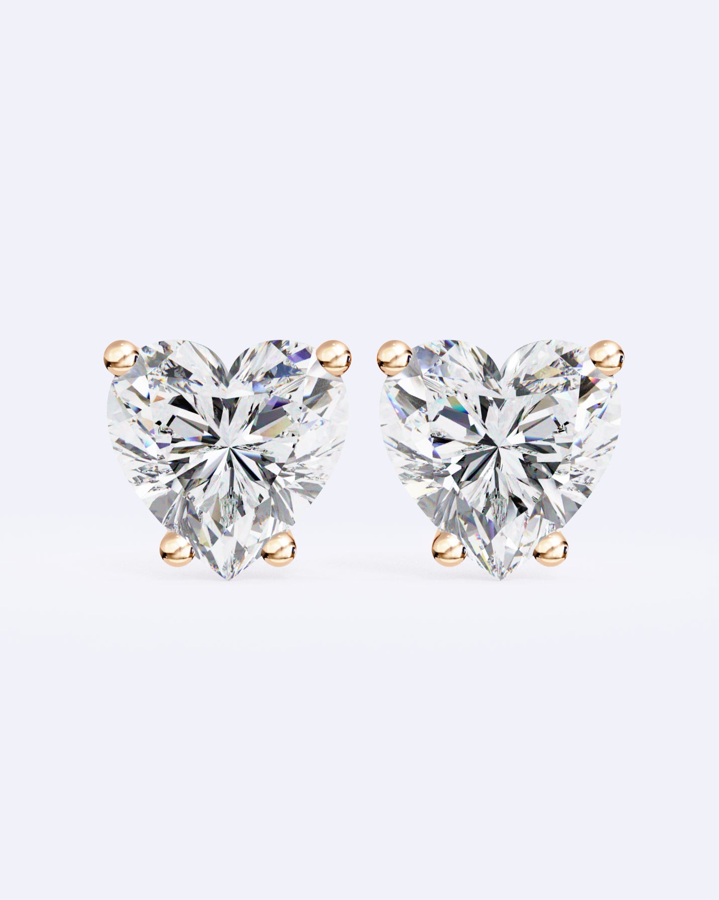 Heart Brilliant Solitaire Stud