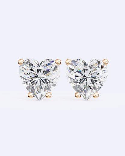 Heart Brilliant Solitaire Stud