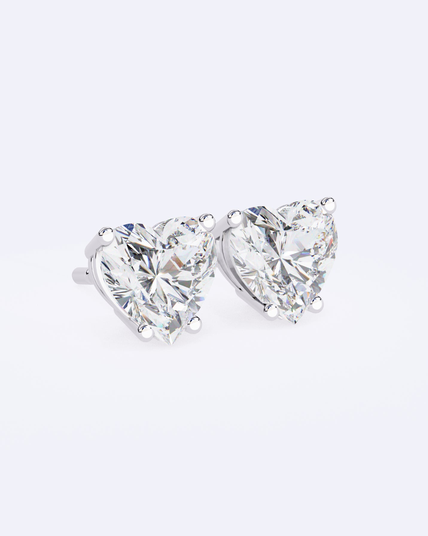 Heart Brilliant Solitaire Stud