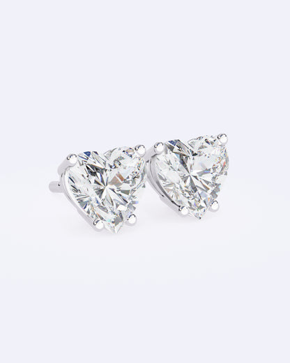 Heart Brilliant Solitaire Stud