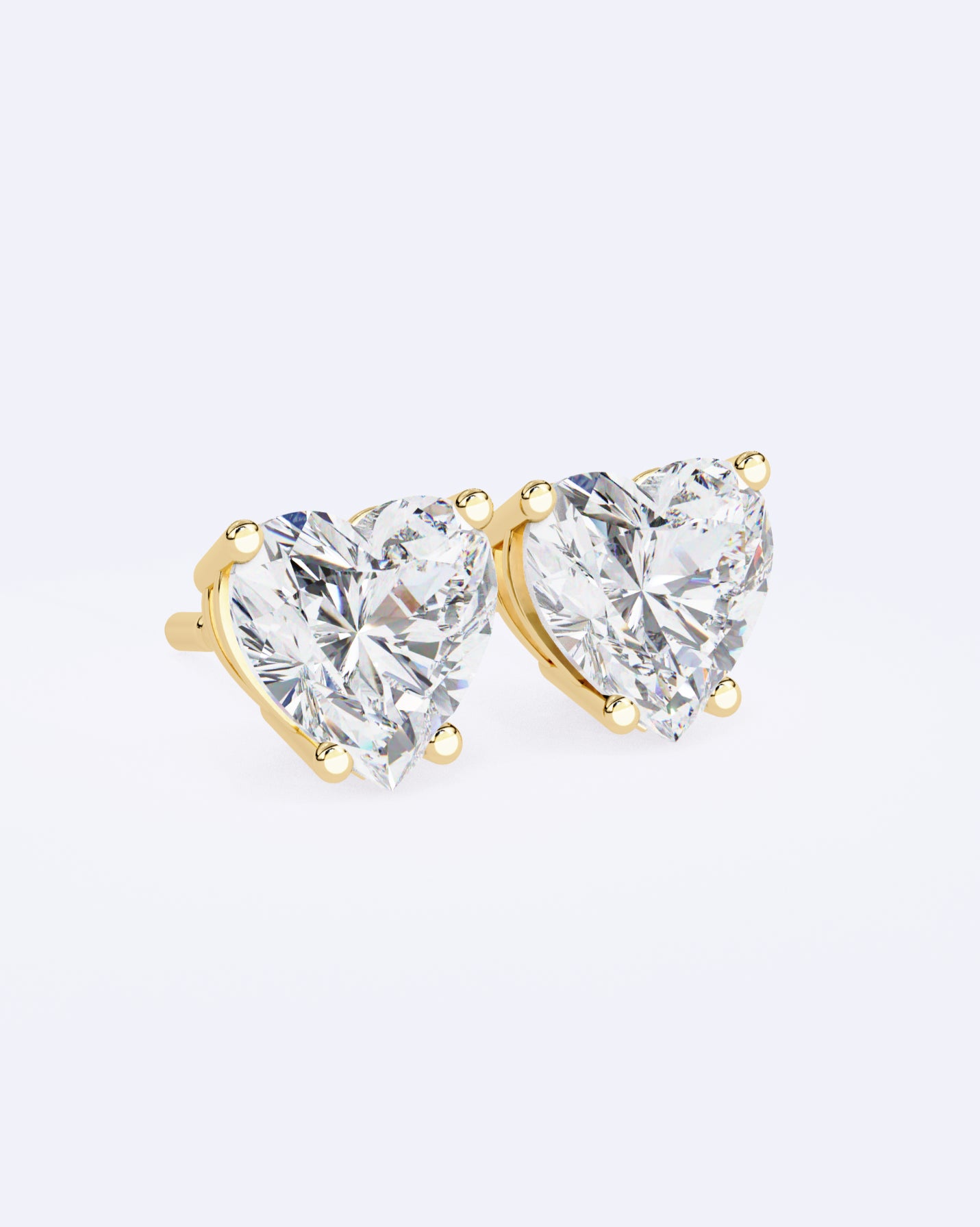 Heart Brilliant Solitaire Stud