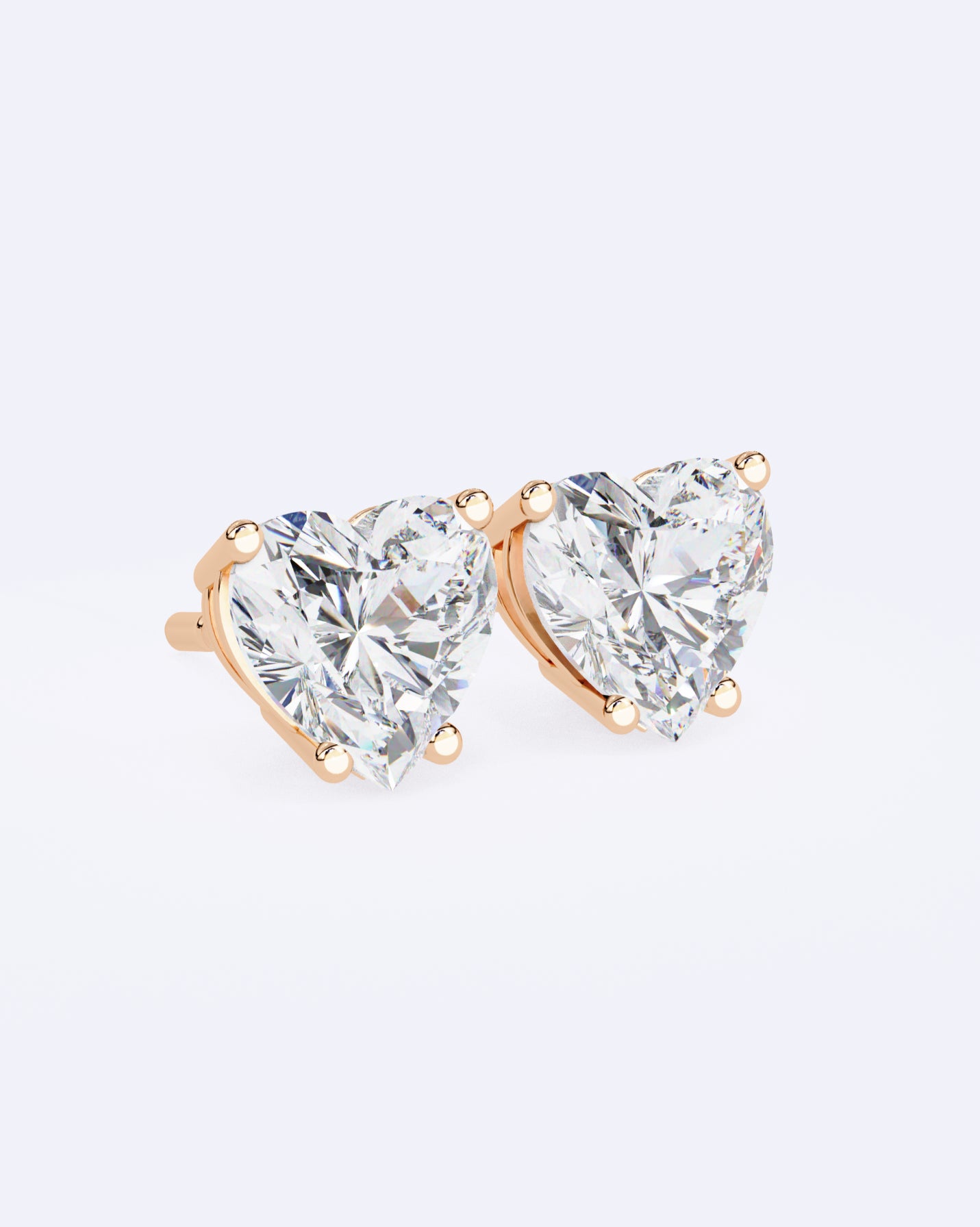 Heart Brilliant Solitaire Stud