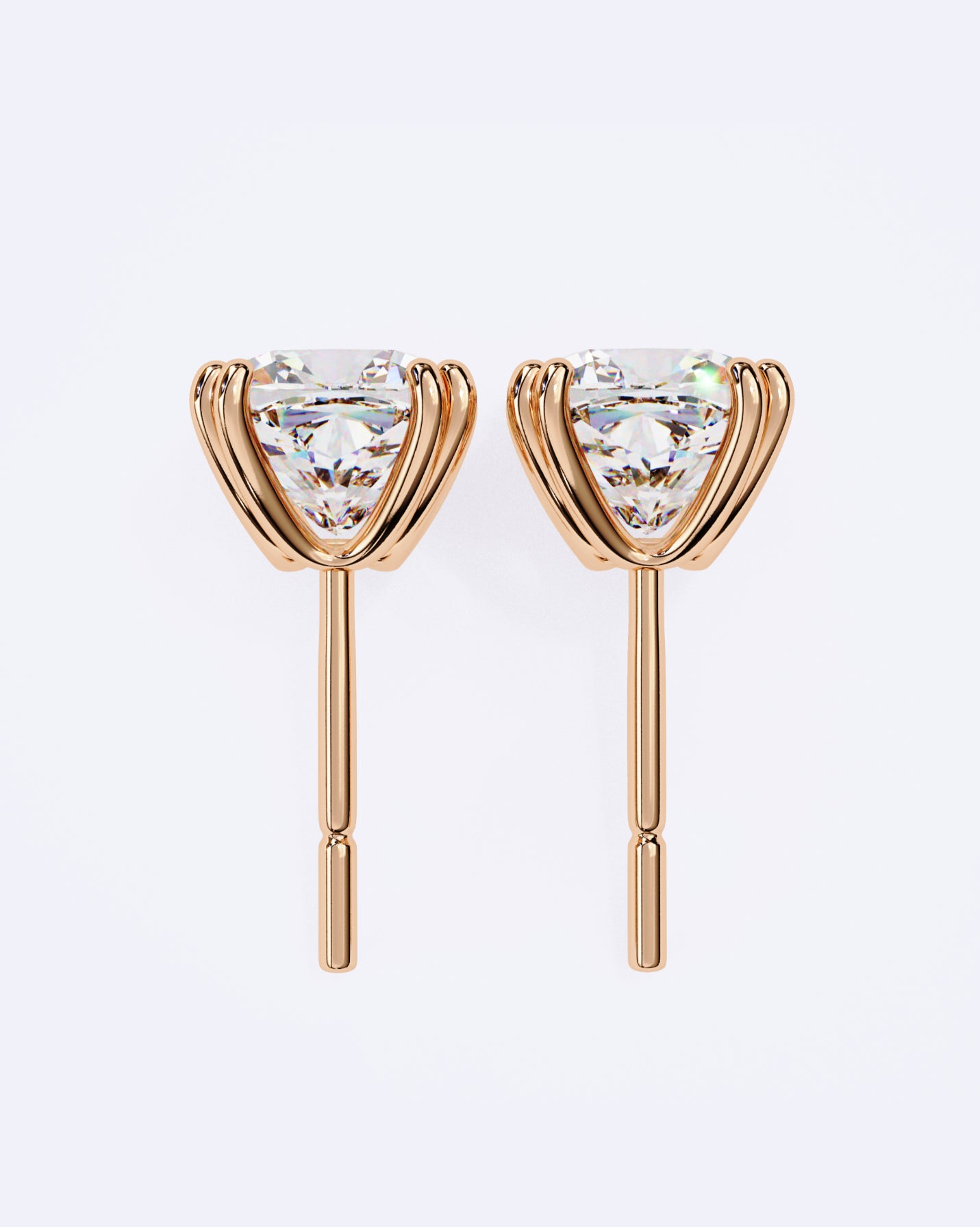 Twin-Prong Round Stud