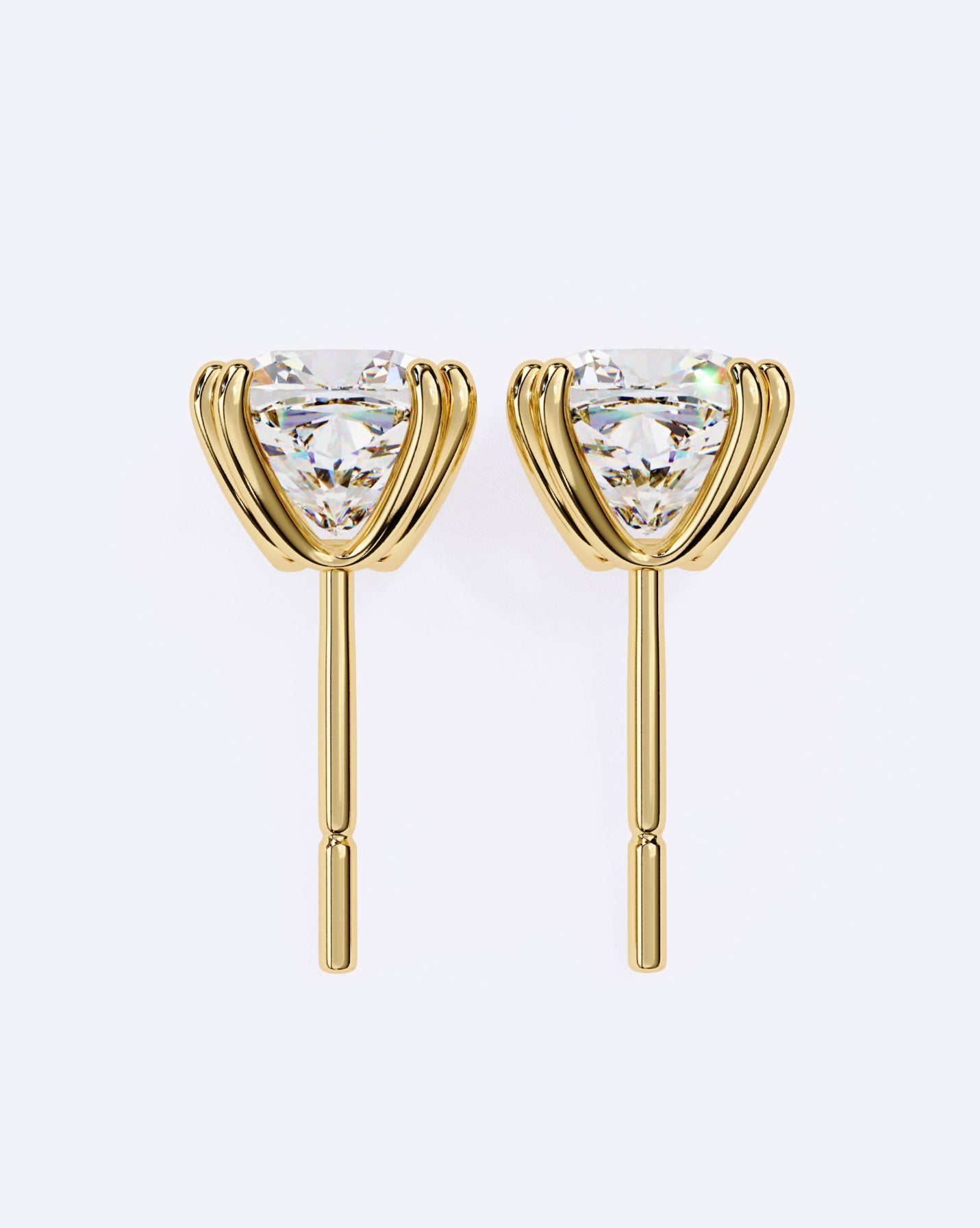 Twin-Prong Round Stud