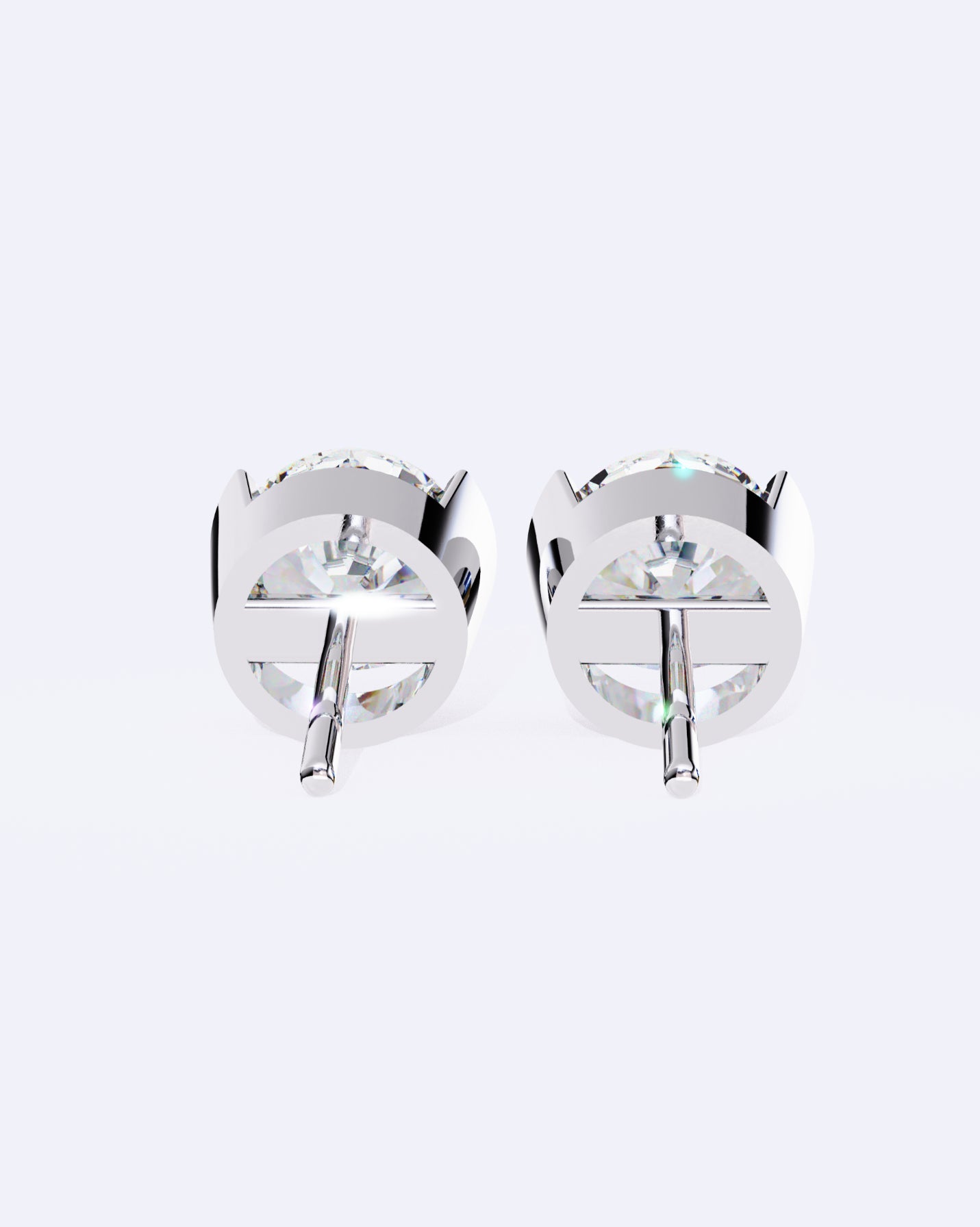 Sculpted Bezel Diamond Stud