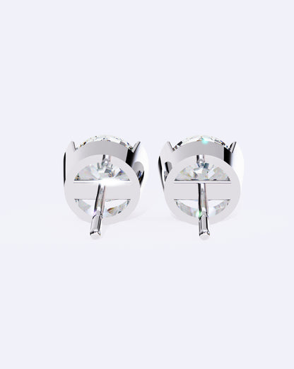 Sculpted Bezel Diamond Stud