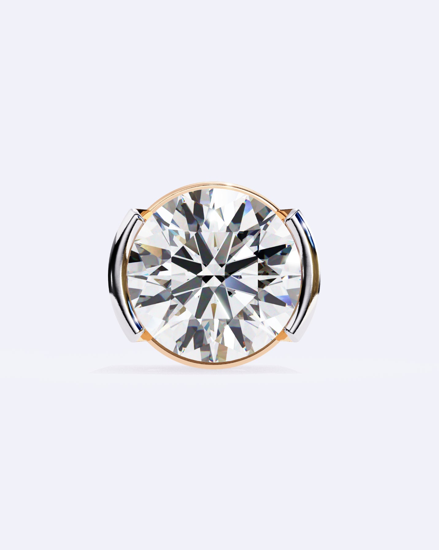 Sculpted Bezel Diamond Stud