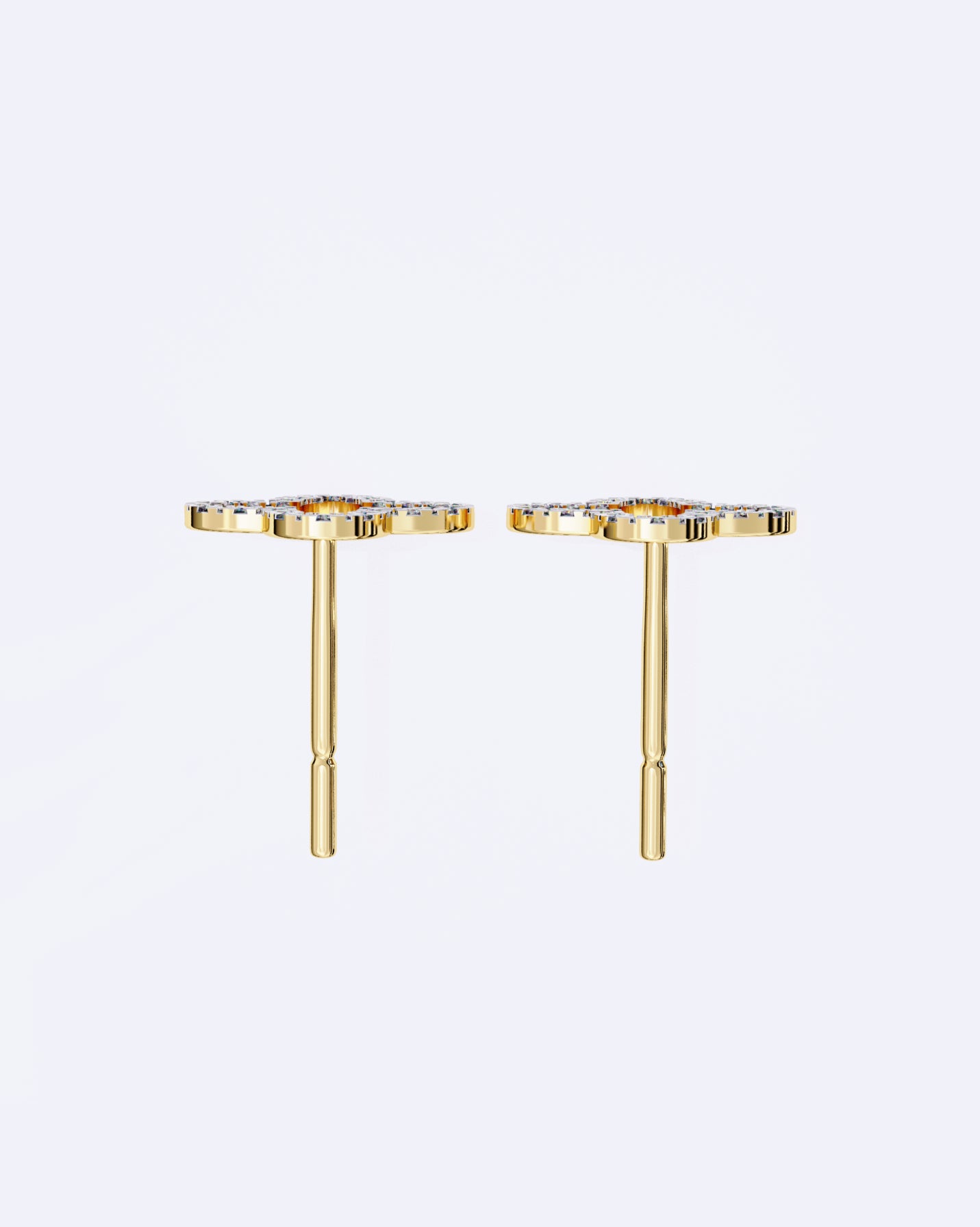 Bloom Outline Diamond Stud
