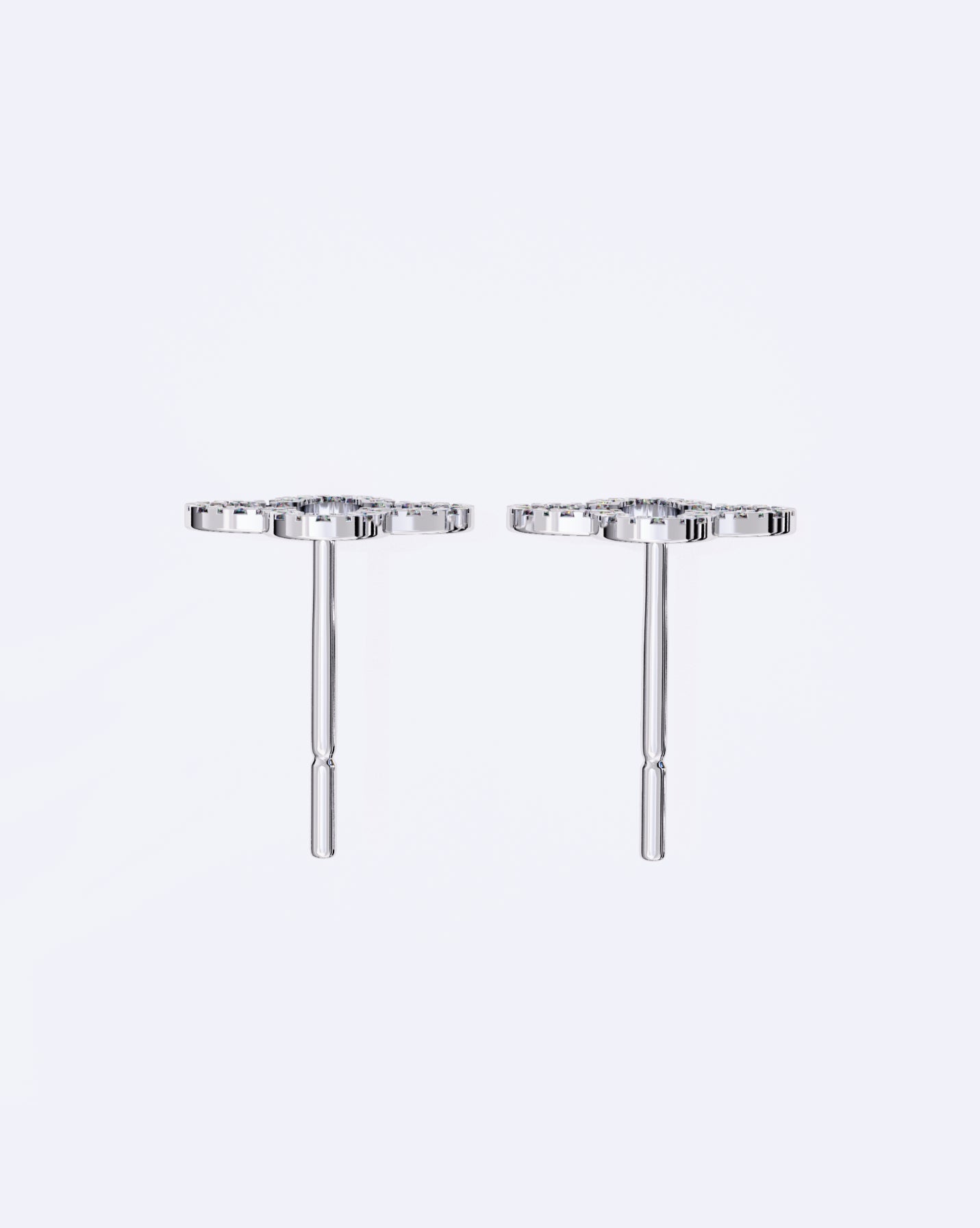 Bloom Outline Diamond Stud