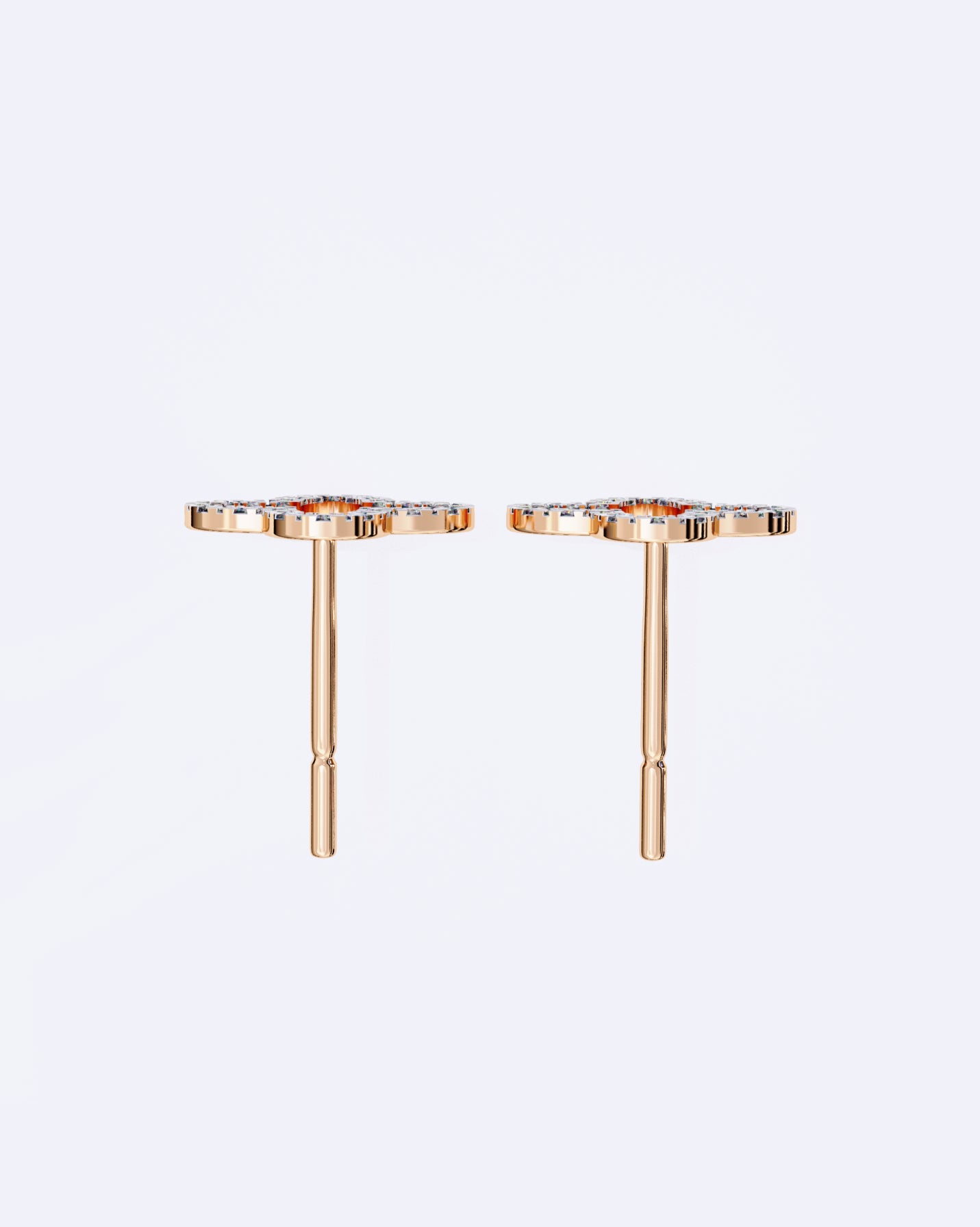 Bloom Outline Diamond Stud
